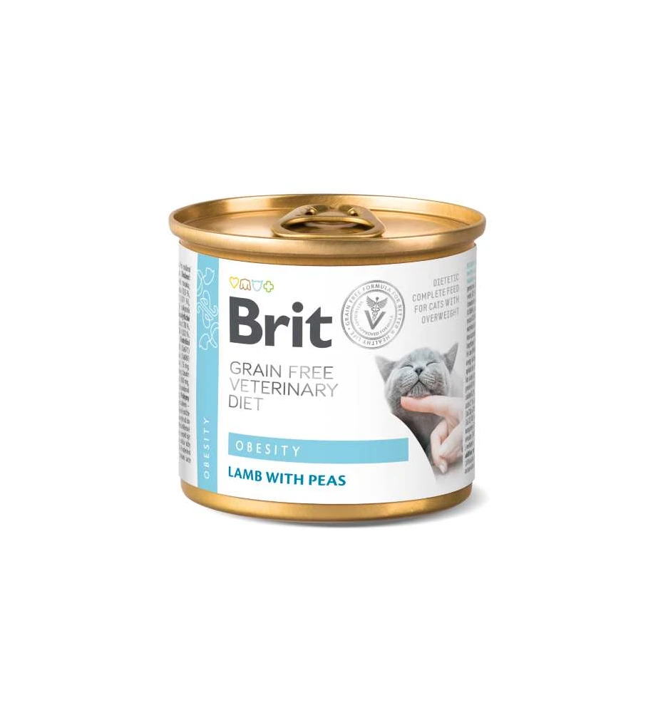 Brit Grain Free Veterinary Diet Obesity Blik - 6 X 200 Gram 1 Brit Grain Free Veterinary Diet Obesity Blik - 6 X 200 Gram