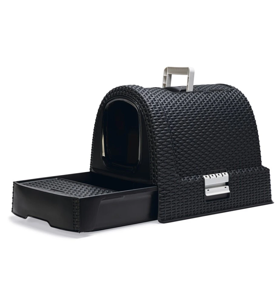 Beeztees Curver Kattenbak Antraciet 2 Beeztees Curver Kattenbak Antraciet - Afbeelding 2