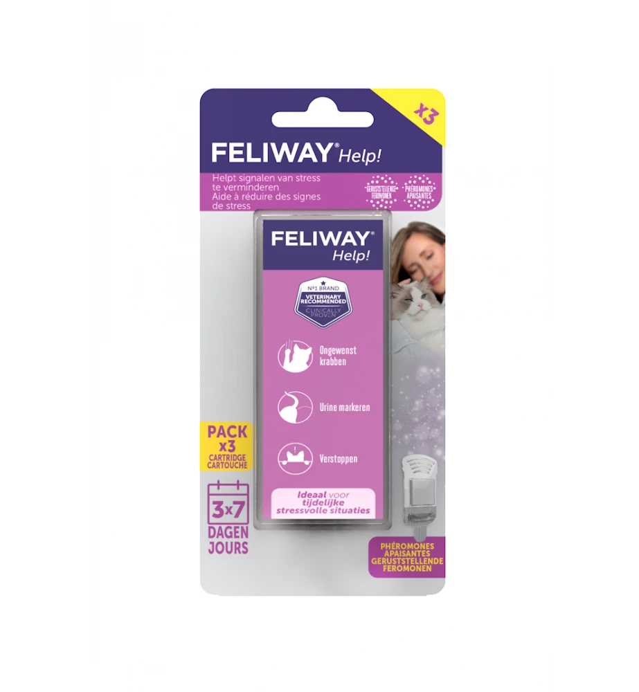 Feliway Help! Navulling Cartridge 3-Pack 1 Feliway Help! Navulling Cartridge 3-Pack